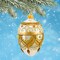 Miss Christmas 4.5 Inch Small White And Gold Faberge Egg Christmas Tree Ornament , Christmas Decor Easter Retro Style